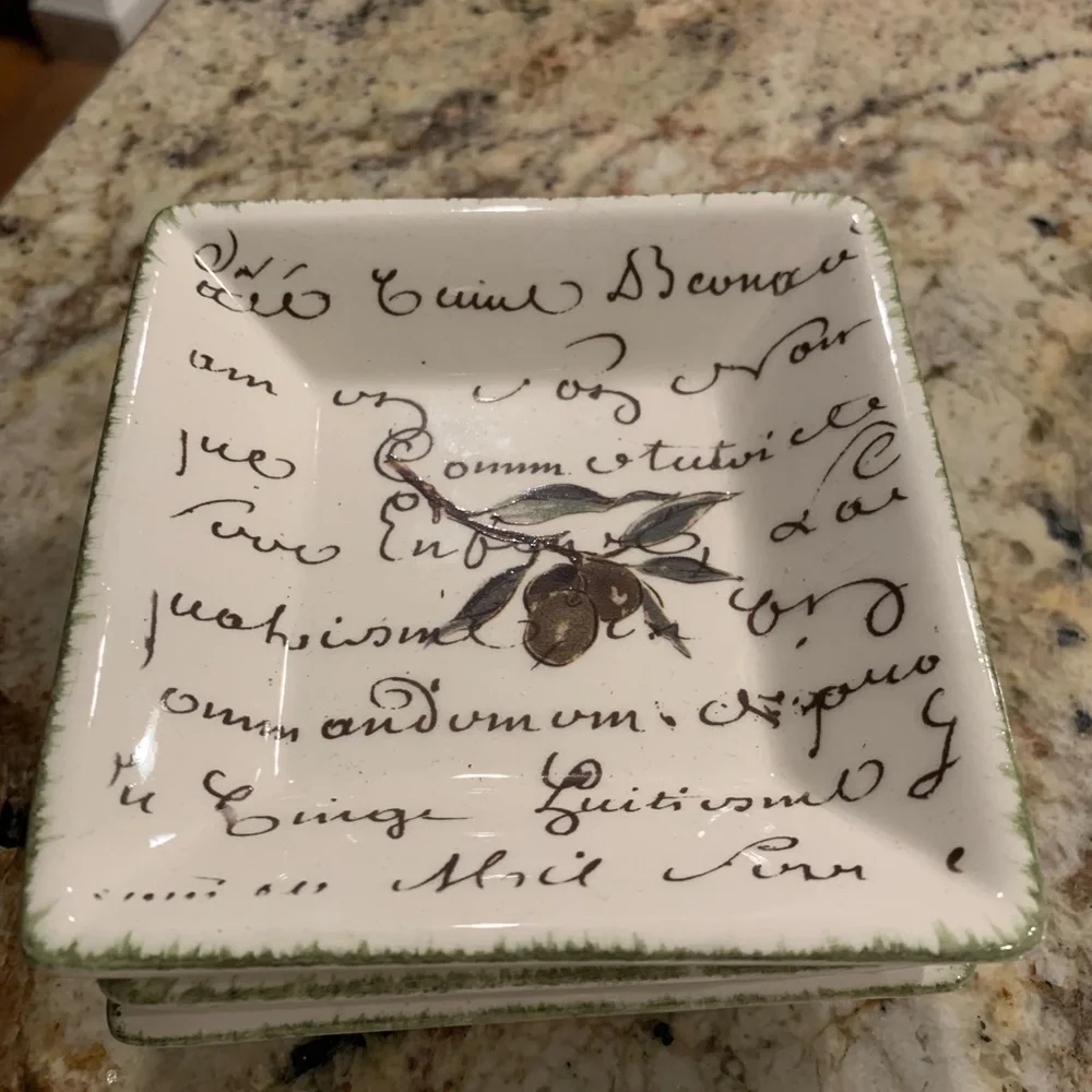 Williams Sonoma set of four dipping plates